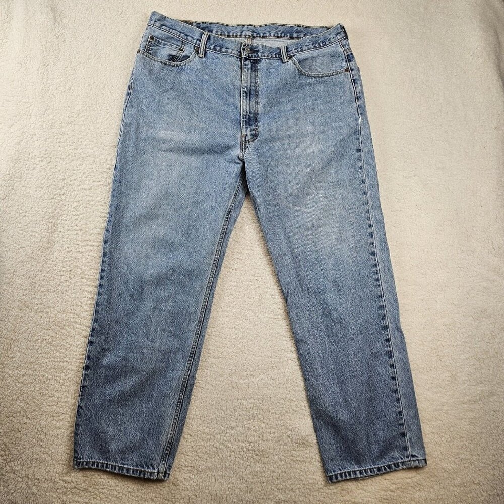 Levi's 550 Jeans Men's 42x32 Blue Denim Light Wash Straight Leg Relaxed Normcore